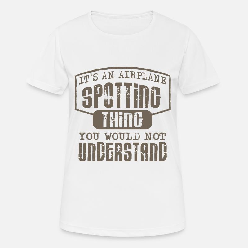 Plane Spotter - Women's Breathable T-Shirt - white