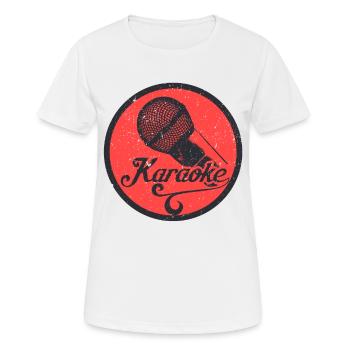 Karaoké - T-shirt respirant Femme - blanc - Devant - AI Model Female 172 dark (172cm)