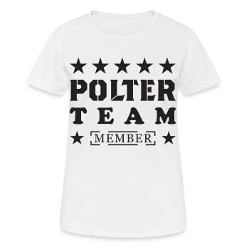JGA Shirt ● Polter Team ● Member Gift - Women's Breathable T-Shirt - white - Front - AI Model Female 172 dark (172cm)