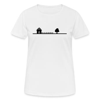 Heimatdorf Heimatstadt Skyline lustig witzig - Frauen T-Shirt atmungsaktiv - Weiß - Vorne - AI Model Female 172 dark (172cm)