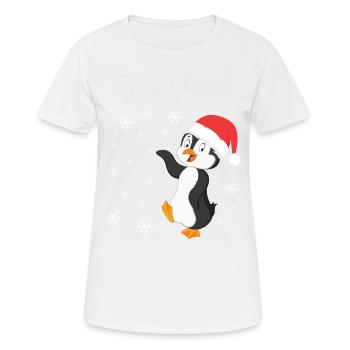 Christmas theme Merry Christmas Christmas penguin - Women's Breathable T-Shirt - white - Front - AI Model Female 172 dark (172cm)