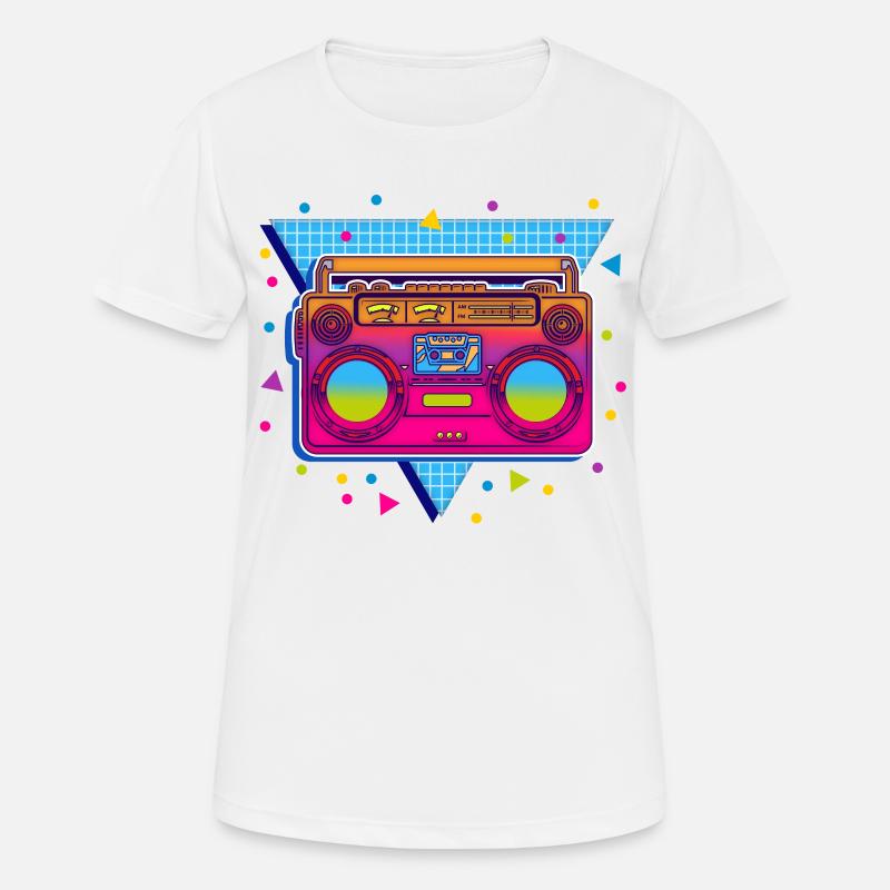 80s party - Women's Breathable T-Shirt - white