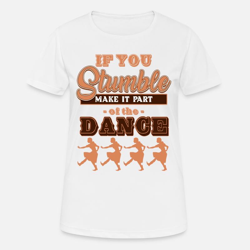 Line dancing, line dancing boots - Women's Breathable T-Shirt - white