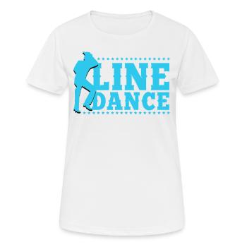 Linedance, Line dance Linedancer - T-shirt respirant Femme - blanc - Devant - AI Model Female 172 dark (172cm)