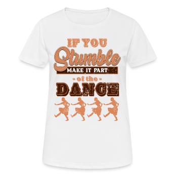 Danse en ligne, musique en ligne - T-shirt respirant Femme - blanc - Devant - AI Model Female 172 dark (172cm)