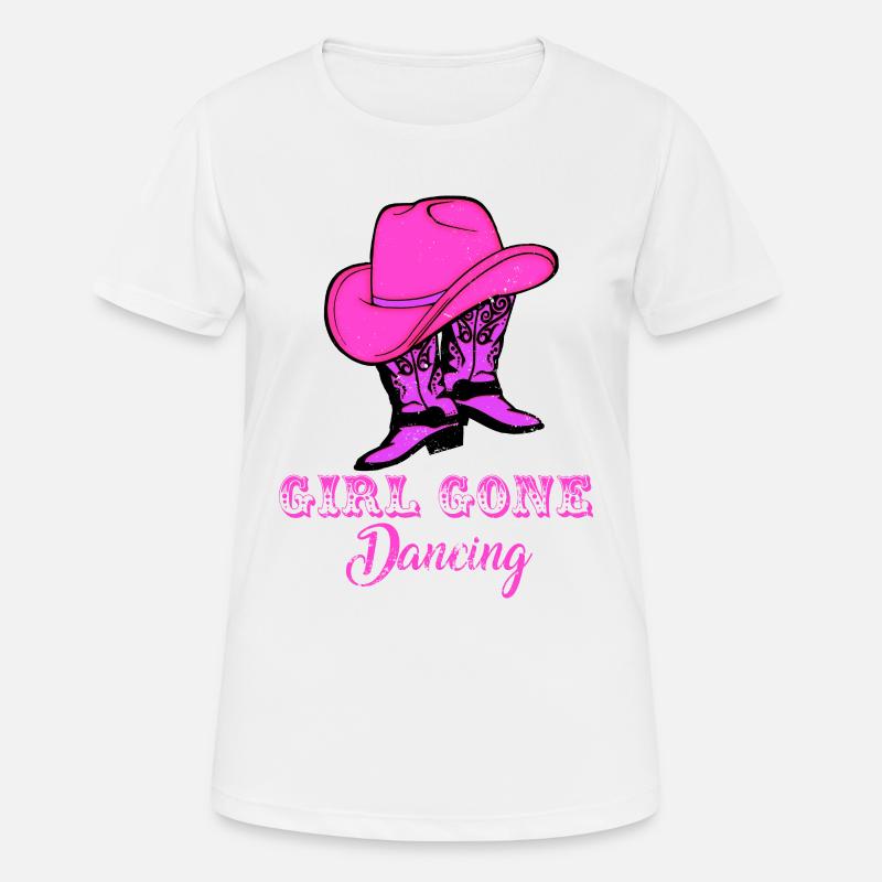 Line dancing, line dancing boots - Women's Breathable T-Shirt - white