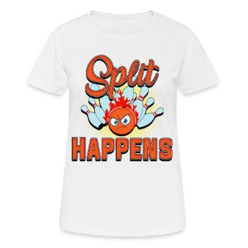 Bowling, bowling split - Women's Breathable T-Shirt - white - Front - AI Model Female 172 dark (172cm)