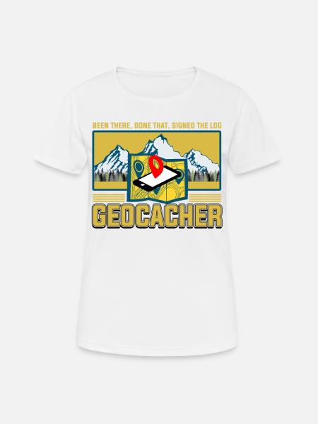 geocaching - Women's Breathable T-Shirt - white