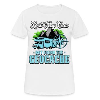 Geocaching - Frauen T-Shirt atmungsaktiv - Weiß - Vorne - AI Model Female 172 dark (172cm)