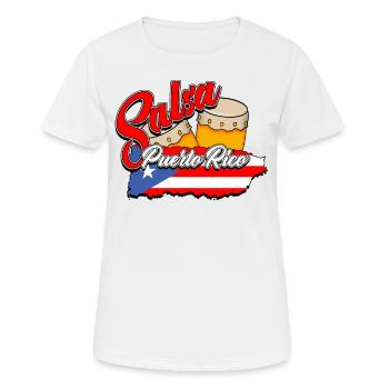 Salsa - Frauen T-Shirt atmungsaktiv - Weiß - Vorne - AI Model Female 172 dark (172cm)