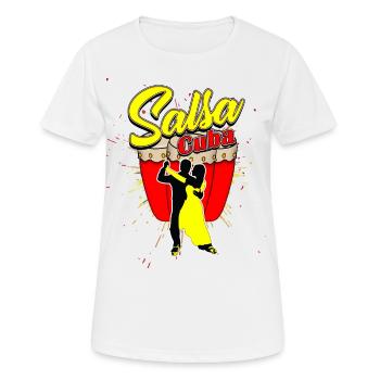 Salsa - Frauen T-Shirt atmungsaktiv - Weiß - Vorne - AI Model Female 172 dark (172cm)