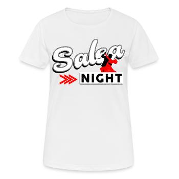 Salsa - Frauen T-Shirt atmungsaktiv - Weiß - Vorne - AI Model Female 172 dark (172cm)
