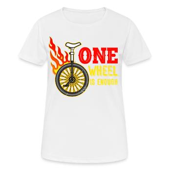 Einrad - Frauen T-Shirt atmungsaktiv - Weiß - Vorne - AI Model Female 172 dark (172cm)