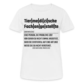 Tiermedizinische Fachangestellte TMFA Geschenk - Frauen T-Shirt atmungsaktiv - Weiß - Vorne - AI Model Female 172 dark (172cm)