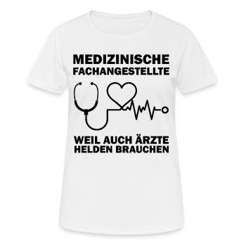 Medizinische Fachangestellte Geschenk - Frauen T-Shirt atmungsaktiv - Weiß - Vorne - AI Model Female 172 dark (172cm)