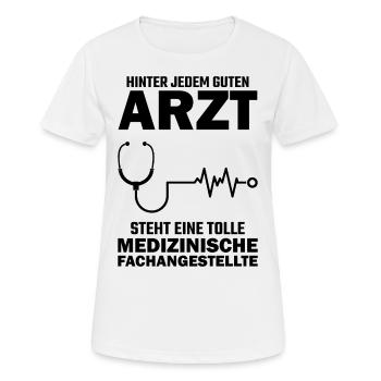medizinische Fachangestellte Arzthelferin Geschenk - Frauen T-Shirt atmungsaktiv - Weiß - Vorne - AI Model Female 172 dark (172cm)