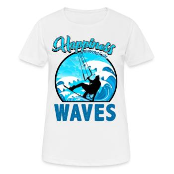 Kitesurf, kitesurf - T-shirt respirant Femme - blanc - Devant - AI Model Female 172 dark (172cm)