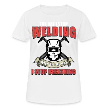 Welding - Women's Breathable T-Shirt - white - Front - AI Model Female 172 dark (172cm)