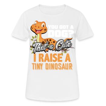 Gecko Eidechse - Frauen T-Shirt atmungsaktiv - Weiß - Vorne - AI Model Female 172 dark (172cm)