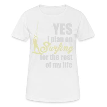Kitesurf, kitesurf - T-shirt respirant Femme - blanc - Devant - AI Model Female 172 dark (172cm)