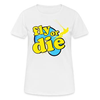 Kitesurf, kitesurf - T-shirt respirant Femme - blanc - Devant - AI Model Female 172 dark (172cm)