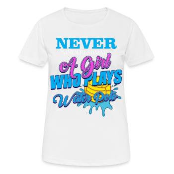 Water polo - T-shirt respirant Femme - blanc - Devant - AI Model Female 172 dark (172cm)