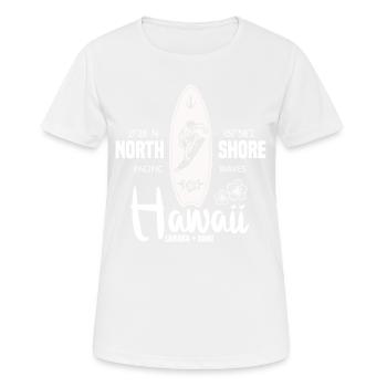 Surfeurs surfeurs Hawaii - T-shirt respirant Femme - blanc - Devant - AI Model Female 172 dark (172cm)