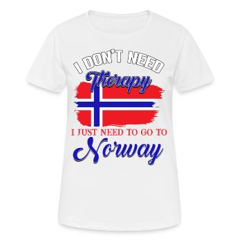 Norvège, destination de voyage, troll - T-shirt respirant Femme - blanc - Devant - AI Model Female 172 dark (172cm)