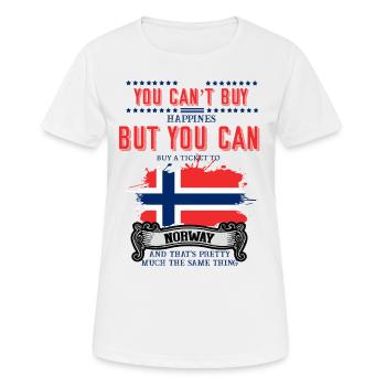 Norvège, destination de voyage, Trollstigen - T-shirt respirant Femme - blanc - Devant - AI Model Female 172 dark (172cm)