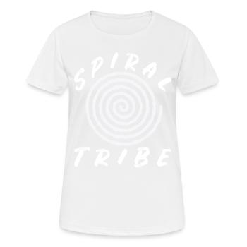 Spiral Tribe Tekno Tribe Free Party Spiral Rave - Women's Breathable T-Shirt - white - Front - AI Model Female 172 dark (172cm)