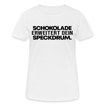 Schokolade Erweitert Spektrum Schoki Geschenk - Frauen T-Shirt atmungsaktiv - Weiß - Vorne - AI Model Female 172 dark (172cm)