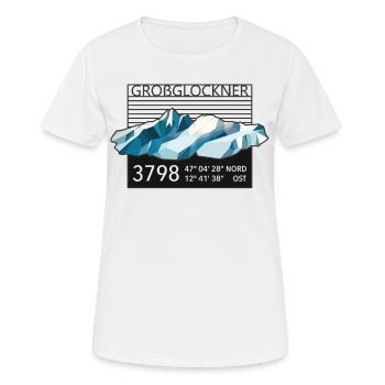 Großglockner 3798m Low Poly Berg Gipfel Österreich - Frauen T-Shirt atmungsaktiv - Weiß - Vorne - AI Model Female 172 dark (172cm)