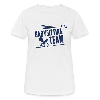 Baby sitting team - Women's Breathable T-Shirt - white - Front - AI Model Female 172 dark (172cm)