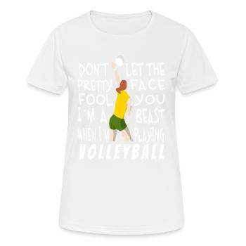 Volleyball Volleyballer - Frauen T-Shirt atmungsaktiv - Weiß - Vorne - AI Model Female 172 dark (172cm)
