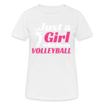 Volleyball Volleyballer - Frauen T-Shirt atmungsaktiv - Weiß - Vorne - AI Model Female 172 dark (172cm)