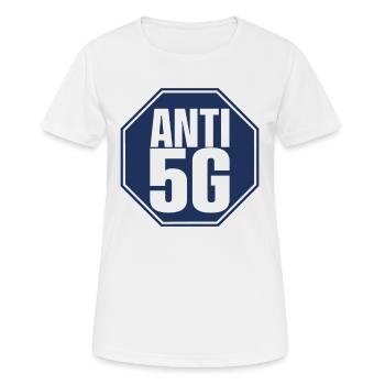 Gegner Netzwerk 5G Strahlung Technologie - Frauen T-Shirt atmungsaktiv - Weiß - Vorne - AI Model Female 172 dark (172cm)