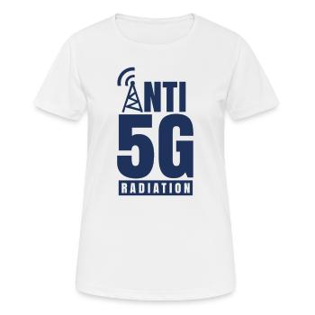 Rayonnement anti 5G - T-shirt respirant Femme - blanc - Devant - AI Model Female 172 dark (172cm)