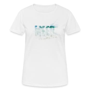 Meer - Frauen T-Shirt atmungsaktiv - Weiß - Vorne - AI Model Female 172 dark (172cm)