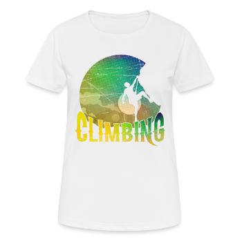 Klettern Kletterer - Frauen T-Shirt atmungsaktiv - Weiß - Vorne - AI Model Female 172 dark (172cm)