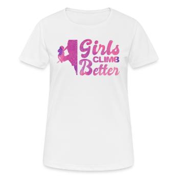 Women's Sport Climbing - Women's Breathable T-Shirt - white - Front - AI Model Female 172 dark (172cm)