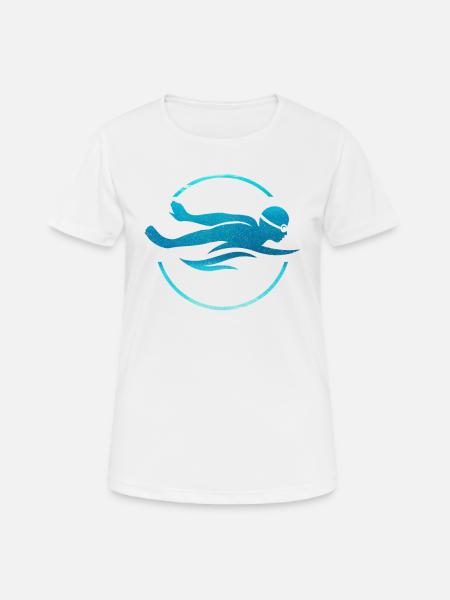 Swimmer Swimming - Women's Breathable T-Shirt - white
