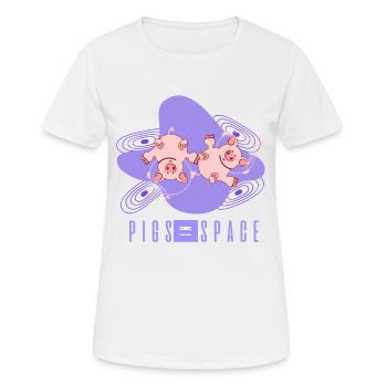 Cochon, éleveur de porcs, cochon drôle - T-shirt respirant Femme - blanc - Devant - AI Model Female 172 dark (172cm)