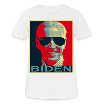 Biden, Biden 2020, Biden Präsident, Anti  - Frauen T-Shirt atmungsaktiv - Weiß - Vorne - AI Model Female 172 dark (172cm)