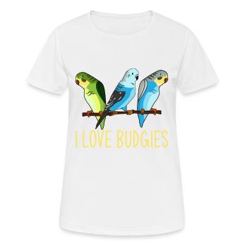 Perruche, Perruche Vintage, Perruche - T-shirt respirant Femme - blanc - Devant - AI Model Female 172 dark (172cm)