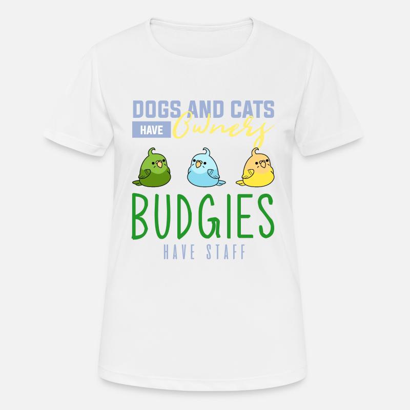 Budgerigar, budgie birds, parakeet - Women's Breathable T-Shirt - white