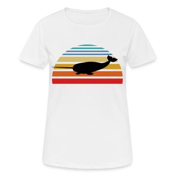 Narwal, Narwal Tier, Narwal Stoßzahn, Narwal Tier - Frauen T-Shirt atmungsaktiv - Weiß - Vorne - AI Model Female 172 dark (172cm)