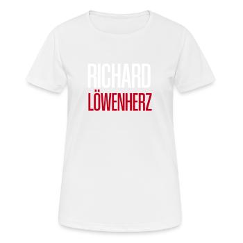 Richard Löwenherz - Frauen T-Shirt atmungsaktiv - Weiß - Vorne - AI Model Female 172 dark (172cm)