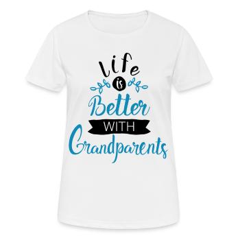 Oma Opa Großeltern Geschenk - Frauen T-Shirt atmungsaktiv - Weiß - Vorne - AI Model Female 172 dark (172cm)