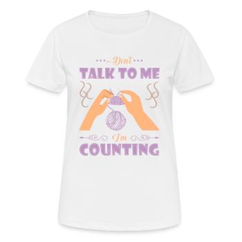 Crochet, tricot au crochet, couture au crochet - T-shirt respirant Femme - blanc - Devant - AI Model Female 172 dark (172cm)