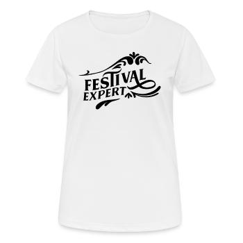 Festival Experte Festivals Festivalgänger Musik - Frauen T-Shirt atmungsaktiv - Weiß - Vorne - AI Model Female 172 dark (172cm)